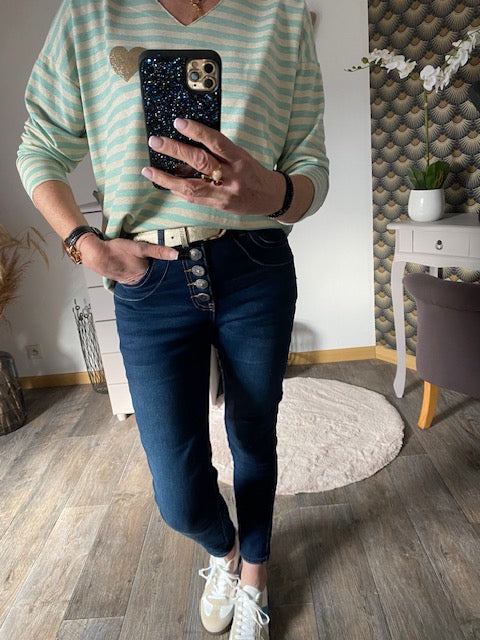 TOP MARINIERE VERT D' EAU   36/42