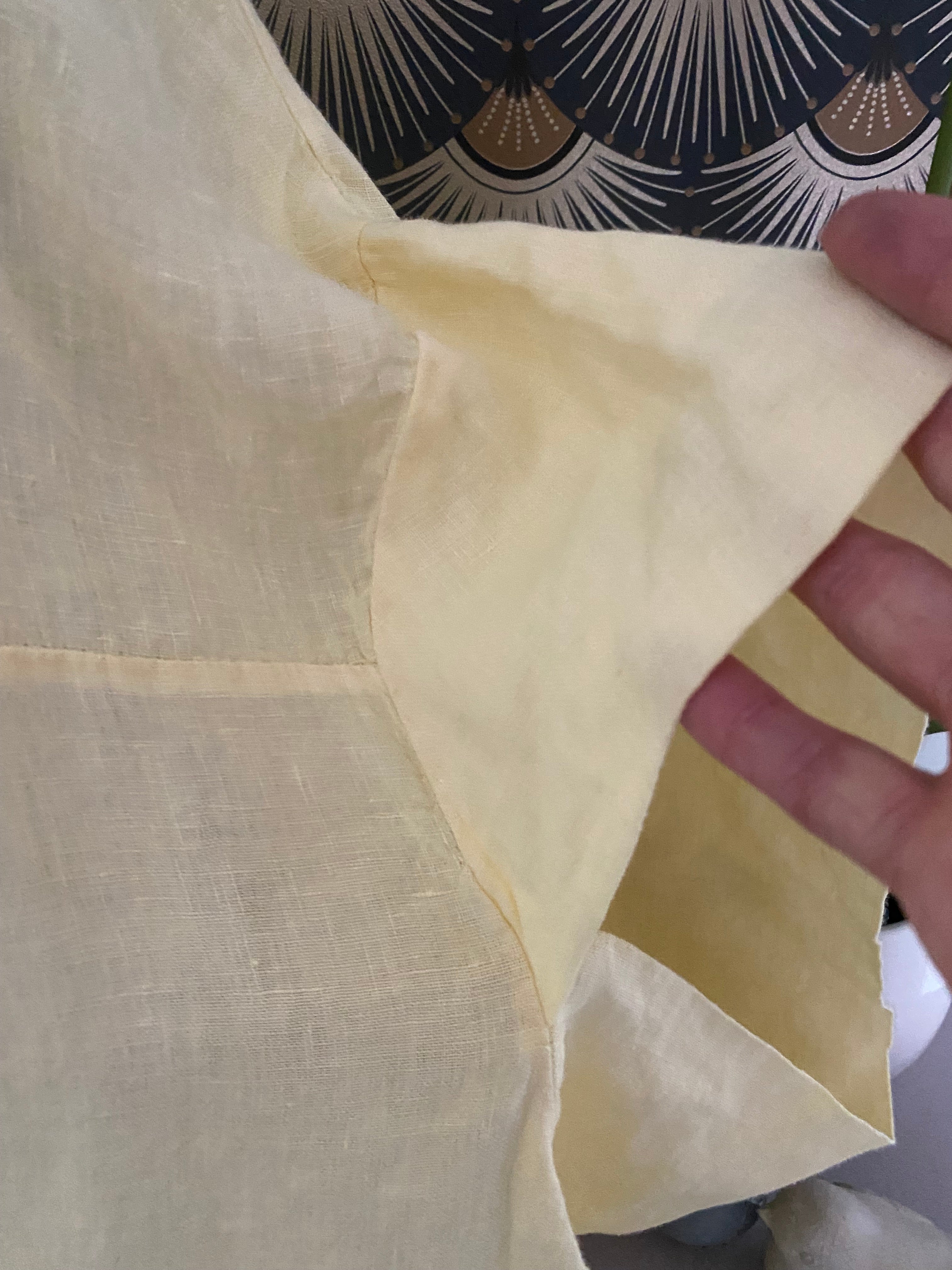 VESTE LIN JAUNE PALE  TU 36/48