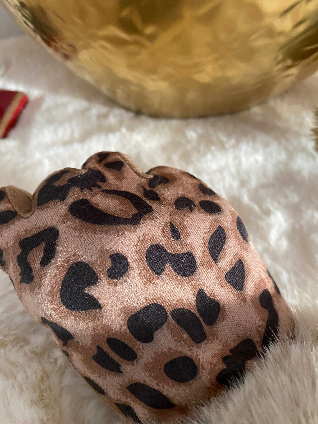 GANTS SUEDE LEOPARD CAMEL   TU
