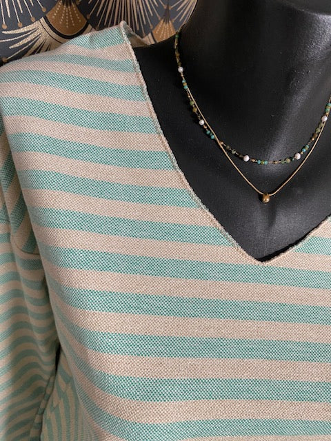 TOP MARINIERE VERT D' EAU   36/42