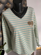 TOP MARINIERE VERT D' EAU   36/42