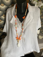 VESTE LIN BLANCHE  TU 36/48