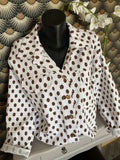 VESTE CARLA  POIS BLANCHE  TU 38/48