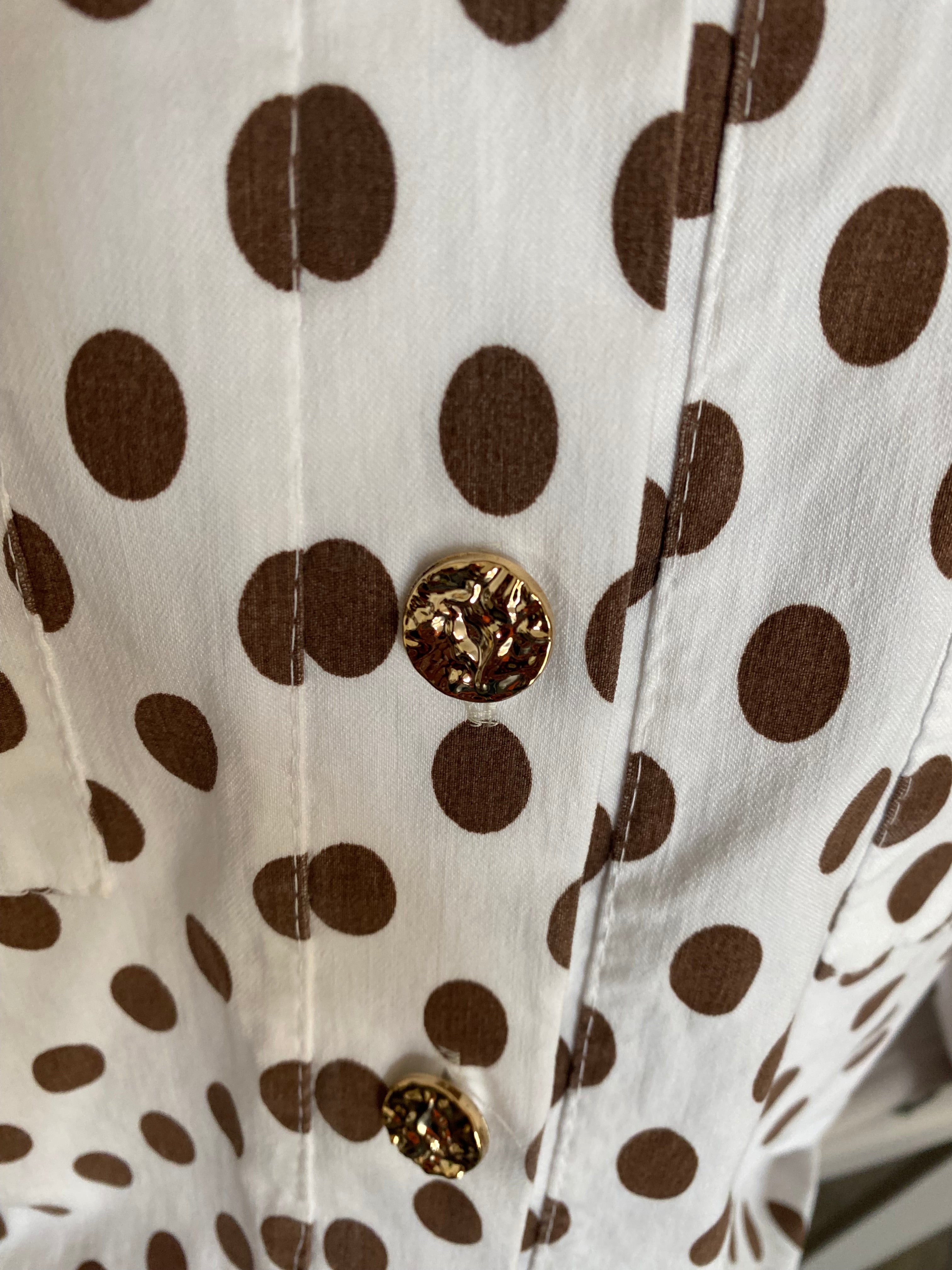 VESTE CARLA  POIS BLANCHE  TU 38/48