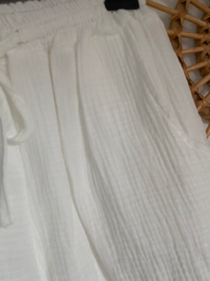 SHORT GAZE DE COTON 36/42 PETIT 44    5 COLORIS ( kaki , blanc , noir , ecru , orange )