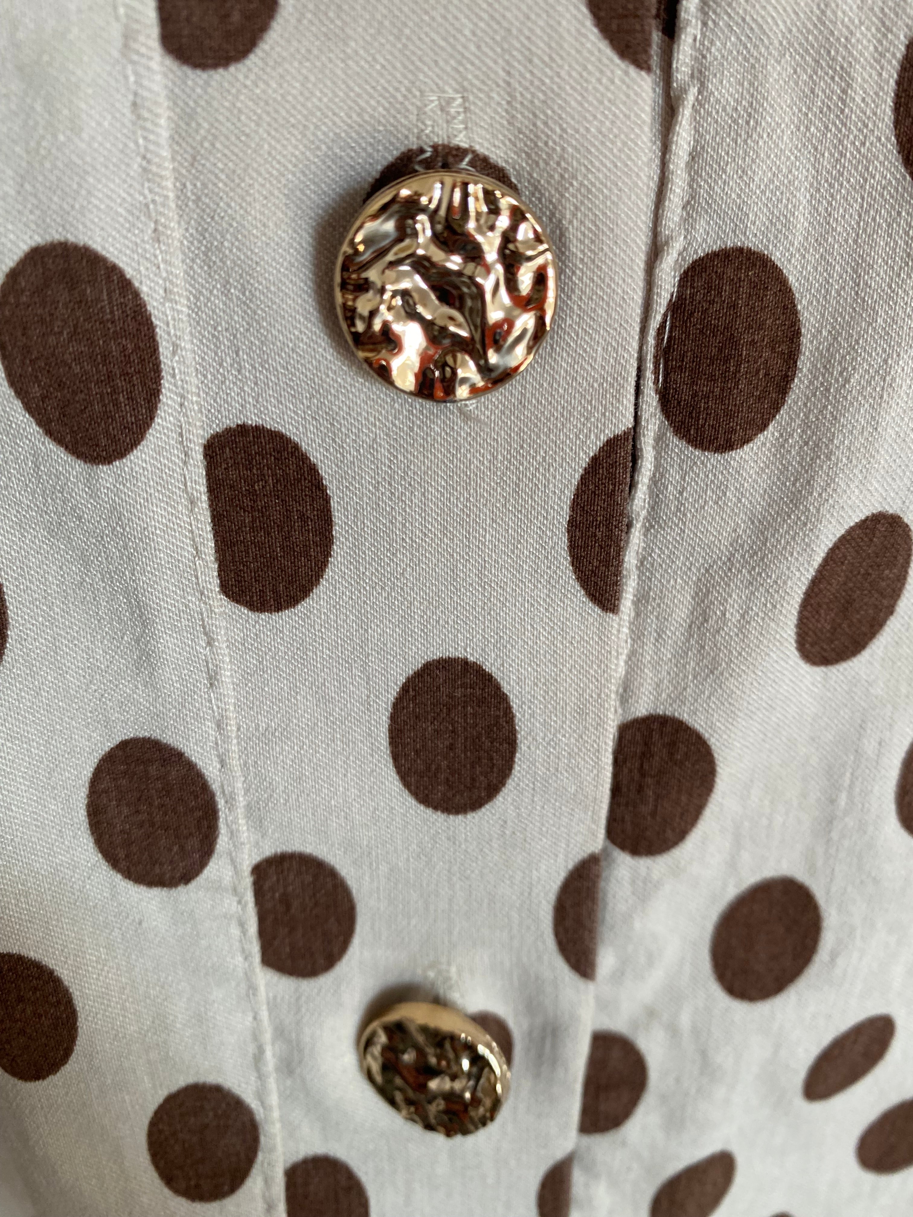 VESTE CARLA  POIS BEIGE   TU 38/48