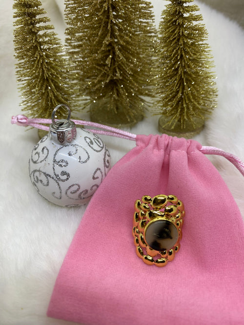 BAGUE ACIER INOXYDABLE REGLABLE LEOPARD