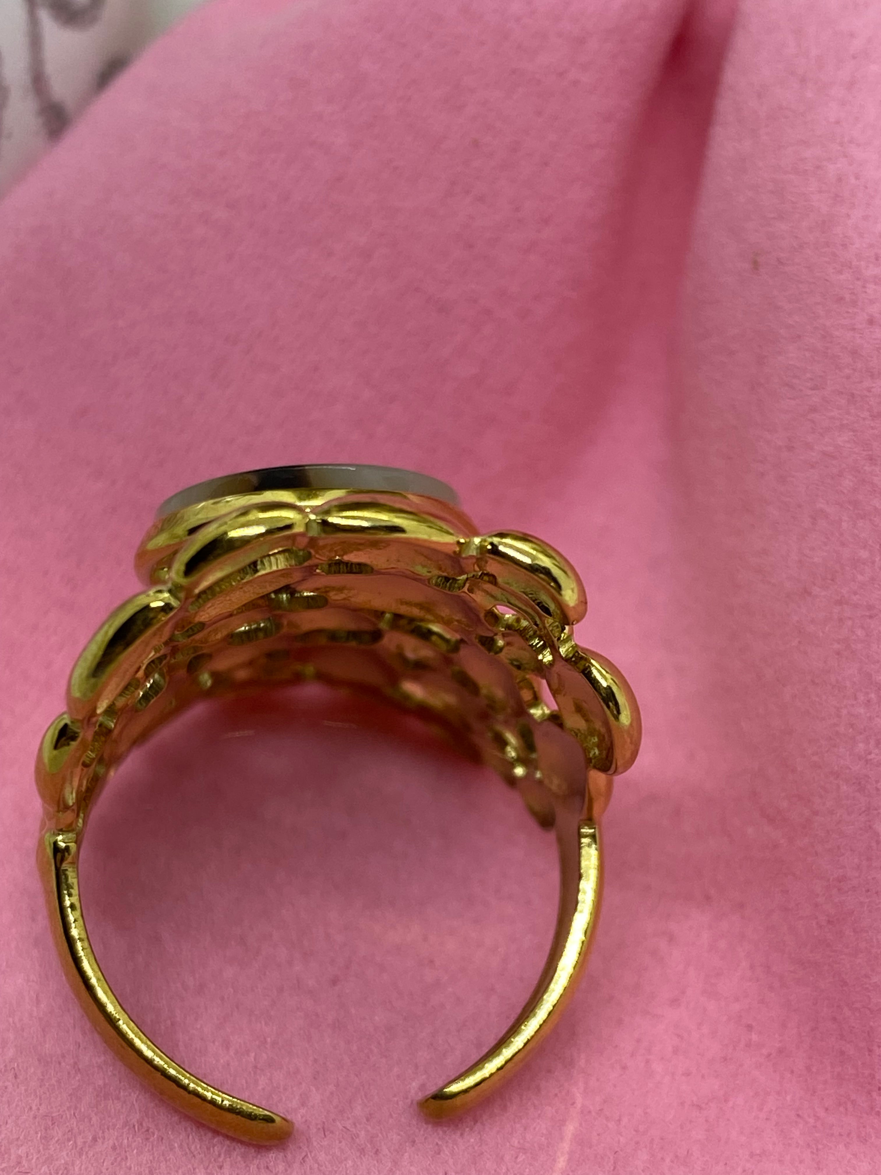 BAGUE ACIER INOXYDABLE REGLABLE LEOPARD