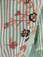 ENSEMBLE CHEMISE   BRODEE RAYEE ET DEBARDEUR VERT TU 34/42