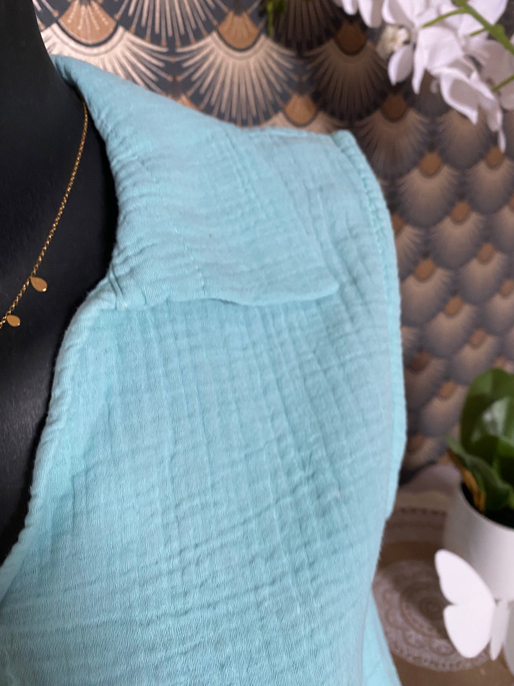 TOP PATRICIA   40/44  TROIS COLORIS( fushia , vert d'eau, bleu marine)