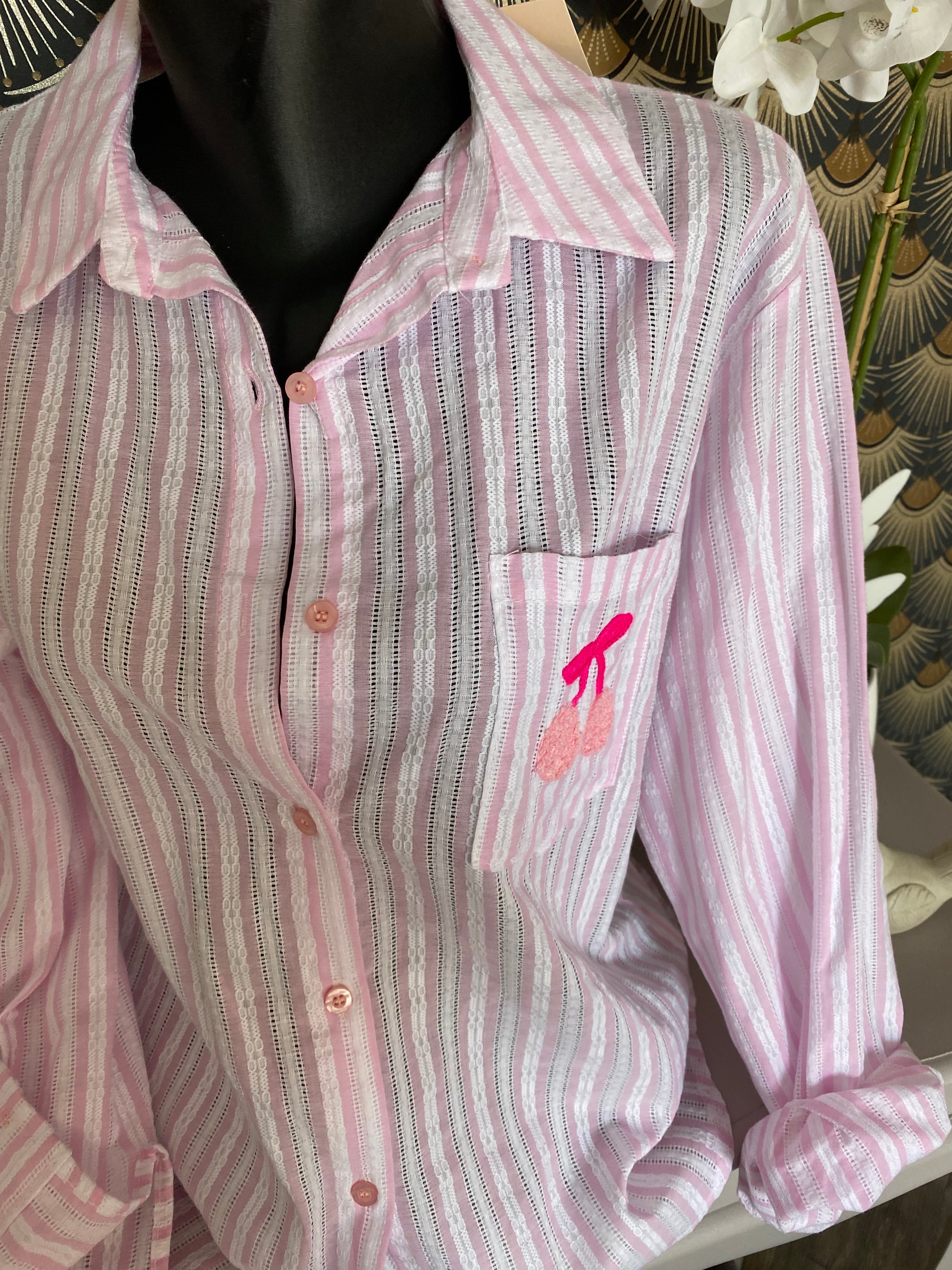 CHEMISE CERISES ROSE  TU34/40 PETIT 42