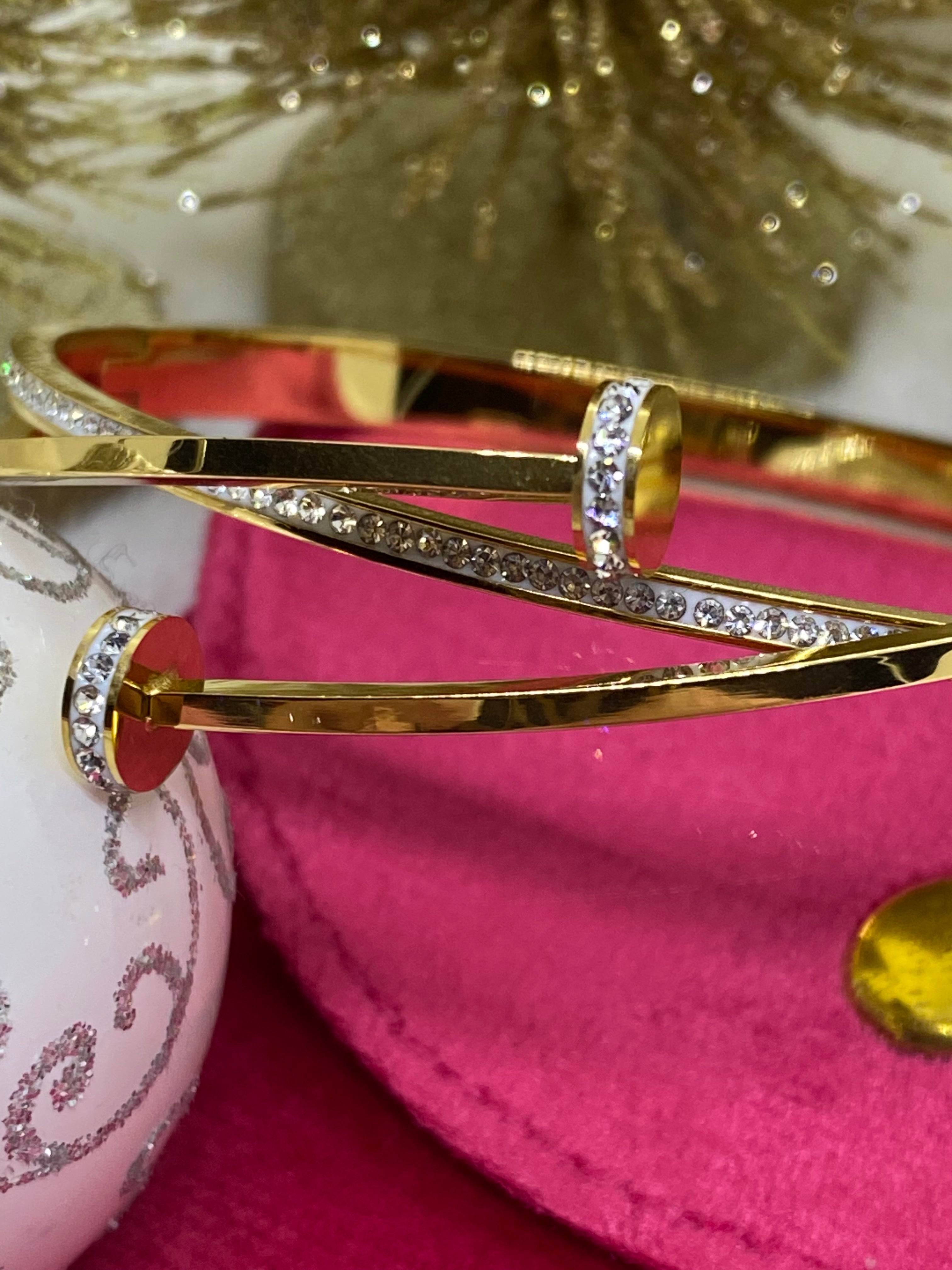 BRACELET JONC  CLOU  INSPIRATION ACIER INOXYDABLE