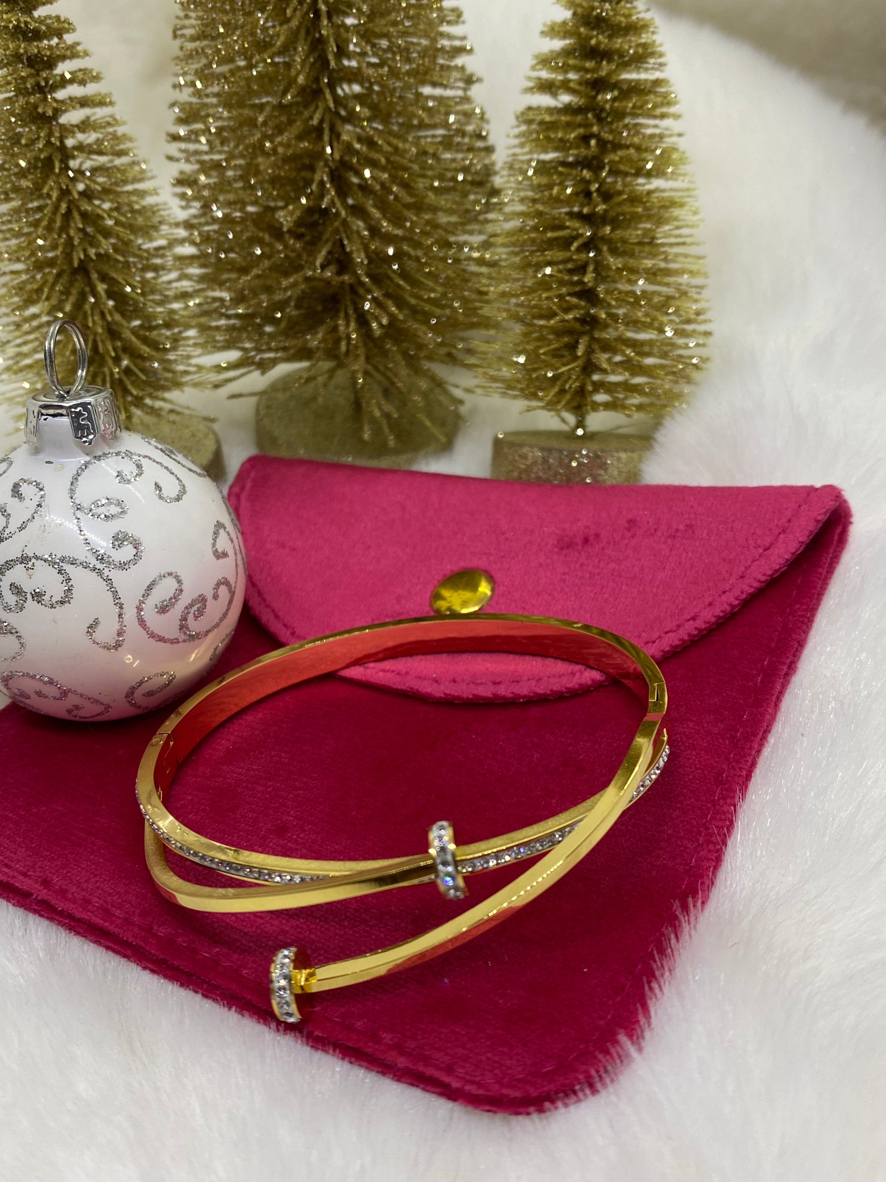 BRACELET JONC  CLOU  INSPIRATION ACIER INOXYDABLE