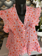 TOP FLORAL ROSE   TU 34/40