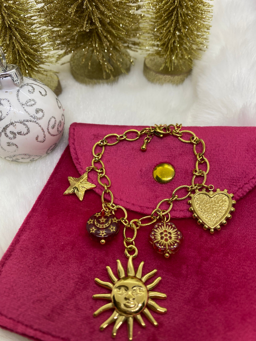 BRACELET CHARMS ACIER INOXYDABLE