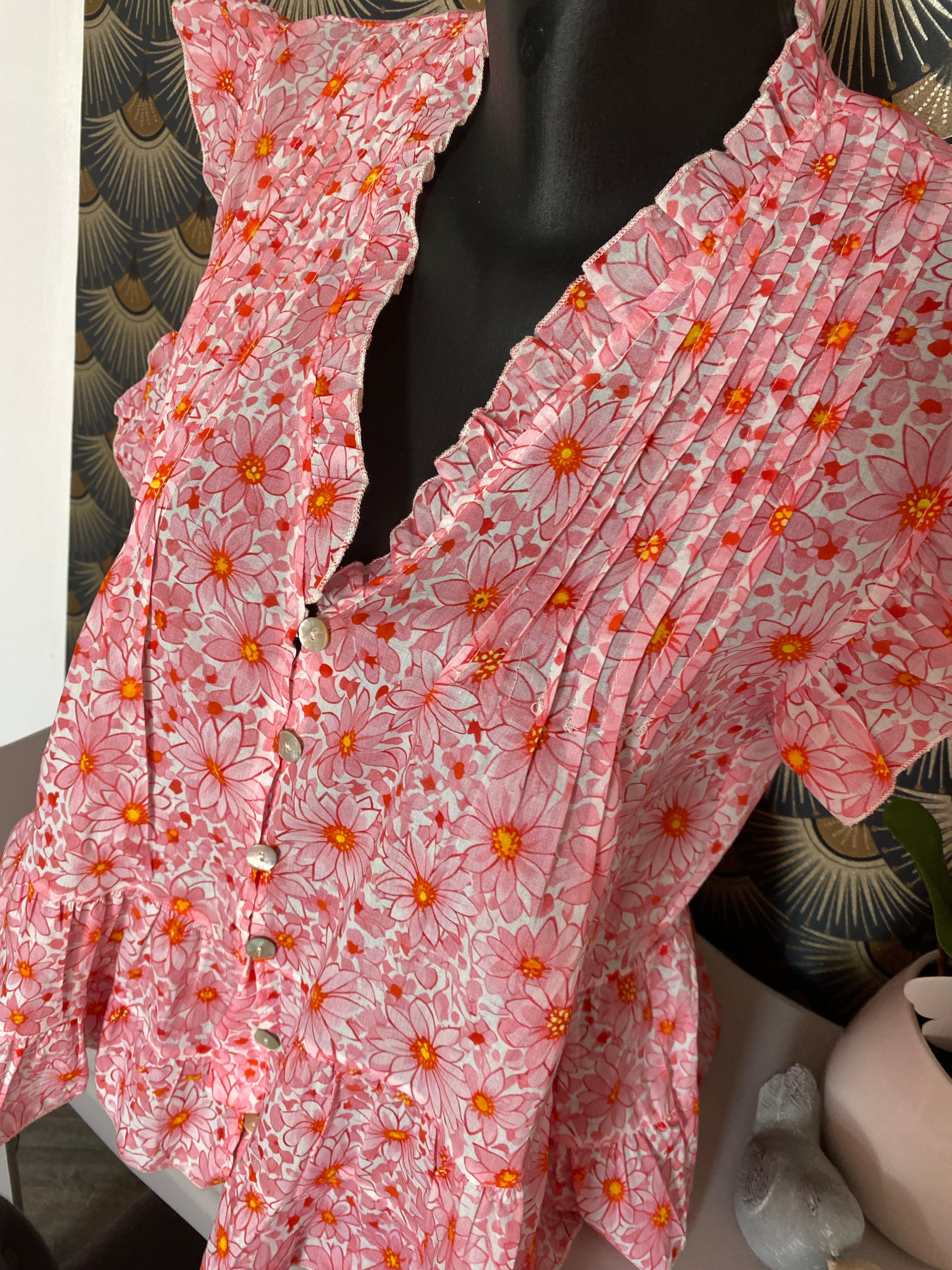 TOP FLORAL ROSE   TU 34/40