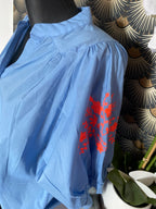 BLOUSE BOHEME BRODEE  TU 34/42 BLEU