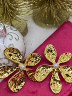 BOUCLES D'OREILLES FLEUR  ACIER INOXYDABLE