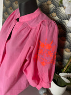 BLOUSE BOHEME BRODEE  TU 34/42 FUSHIA
