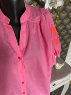 BLOUSE BOHEME BRODEE  TU 34/42 FUSHIA