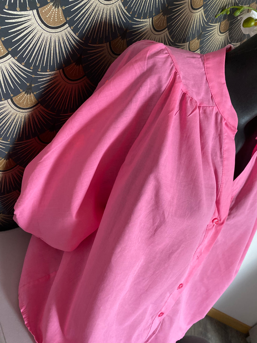 BLOUSE BOHEME BRODEE  TU 34/42 FUSHIA