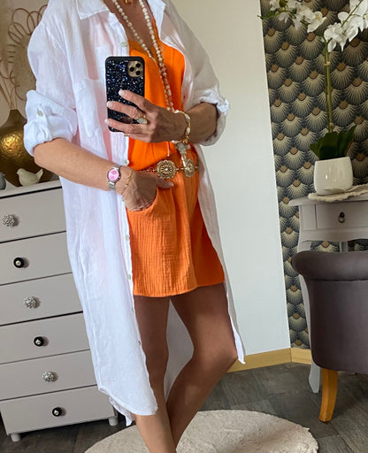 ROBE CHEMISE LIN 36/44