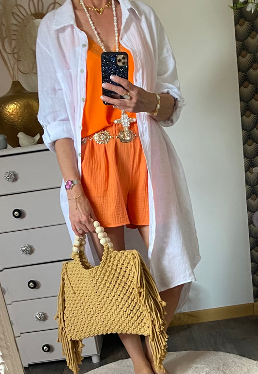 ROBE CHEMISE LIN 36/44