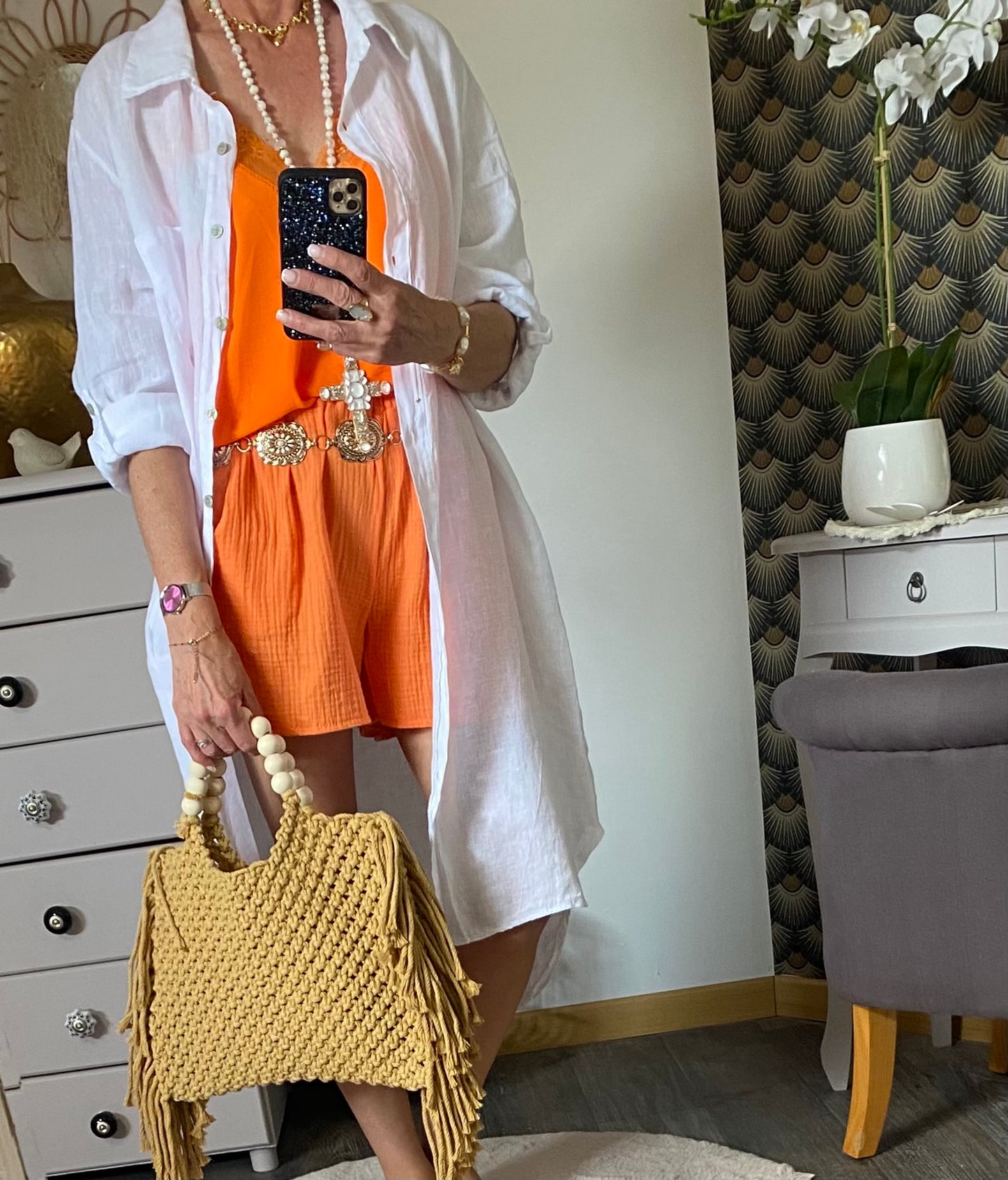 ROBE CHEMISE LIN 36/44