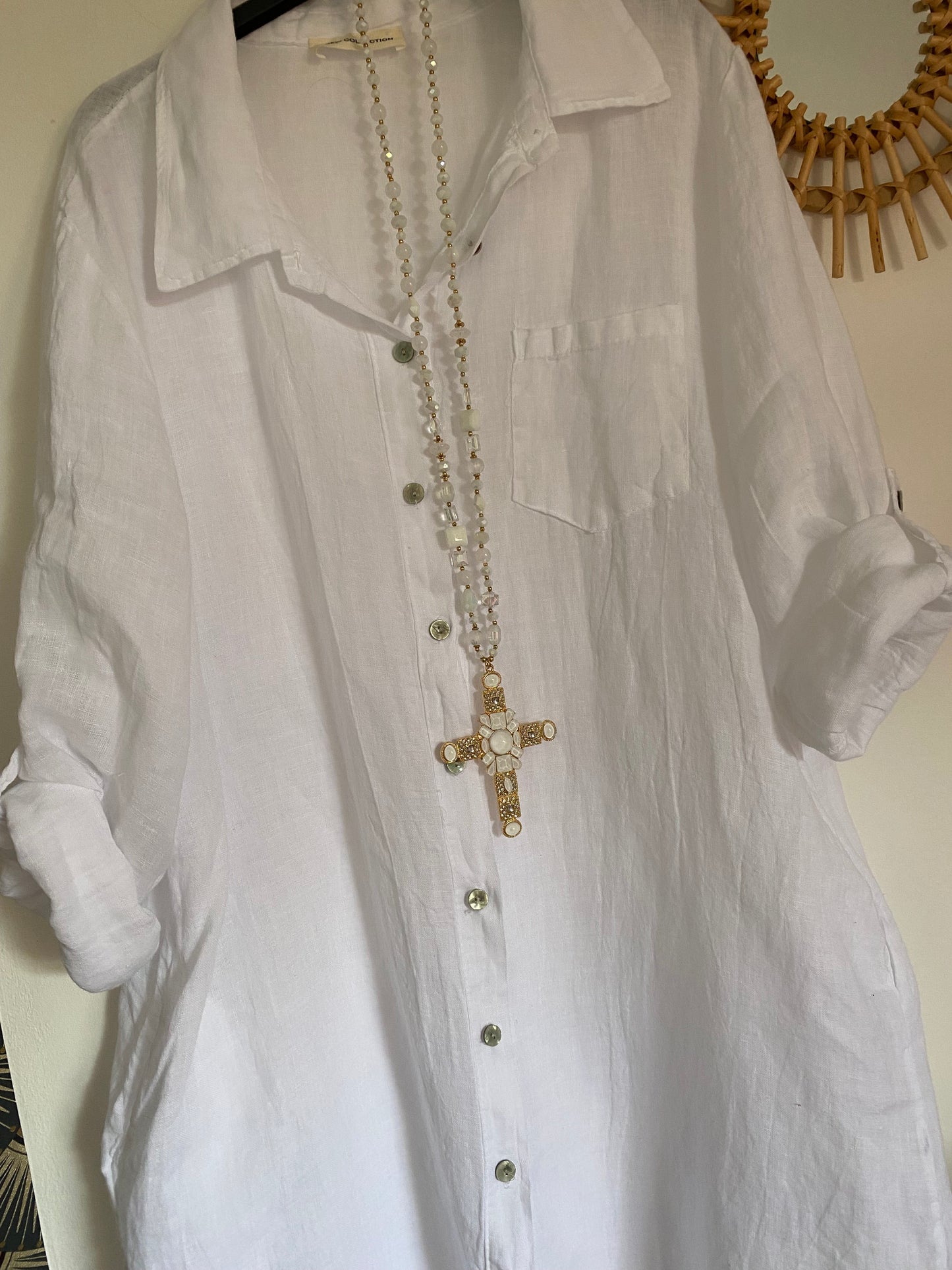 ROBE CHEMISE LIN 36/44