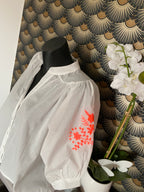 BLOUSE BOHEME BRODEE  TU 34/42 BLANCHE