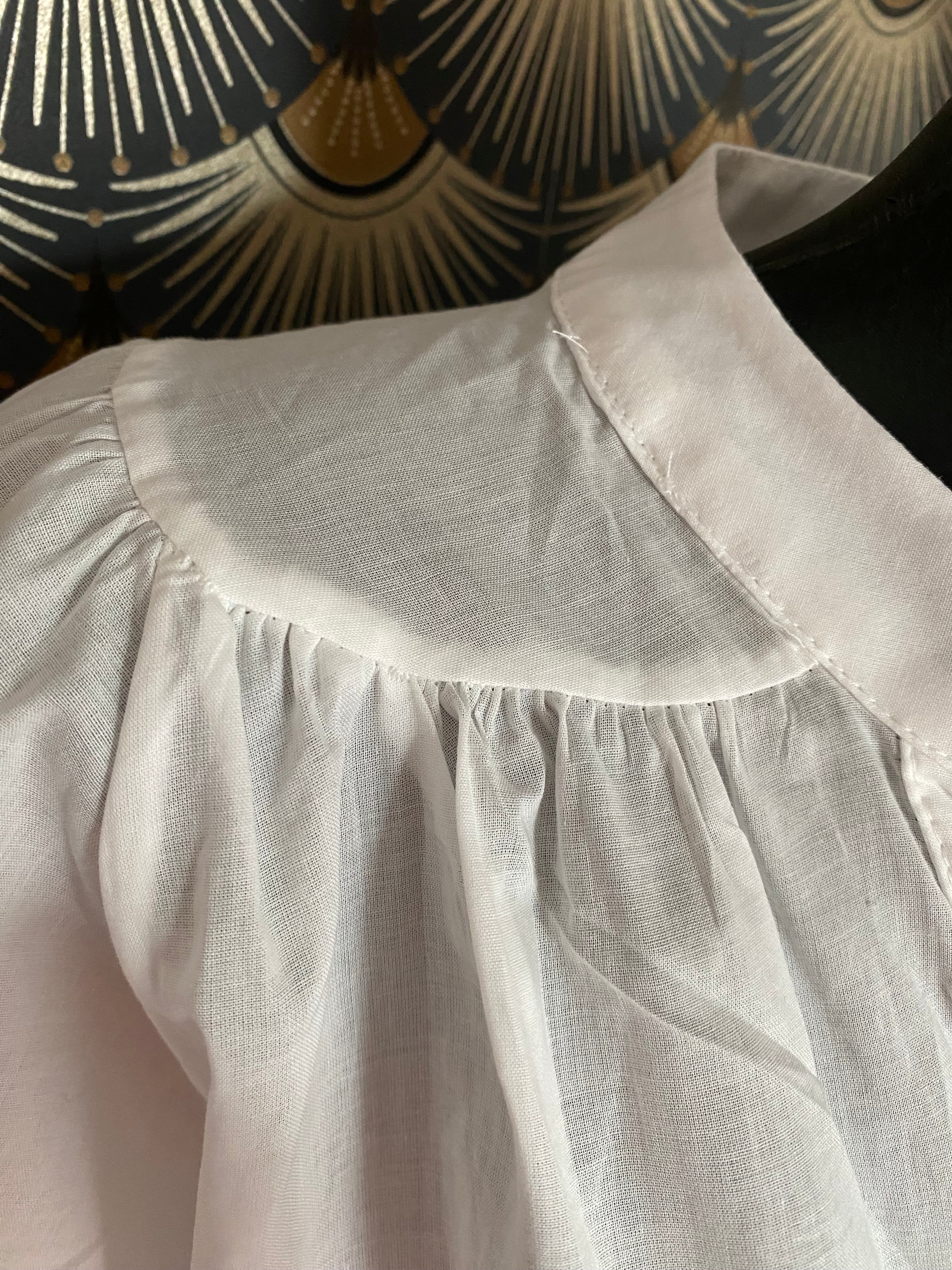 BLOUSE BOHEME BRODEE  TU 34/42 BLANCHE