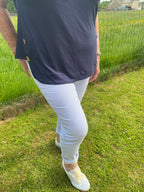 PANTALON RAYE BLEU CIEL  TU 38/44