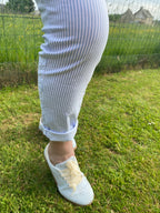PANTALON RAYE BLEU CIEL  TU 38/44