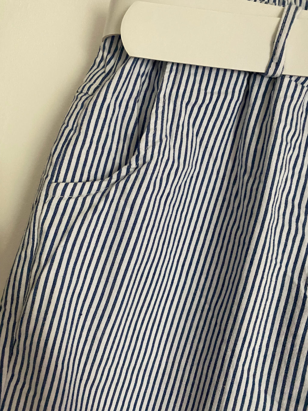 PANTALON RAYE BLEU MARINE    TU 38/44