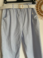 PANTALON RAYE BLEU CIEL  TU 38/44