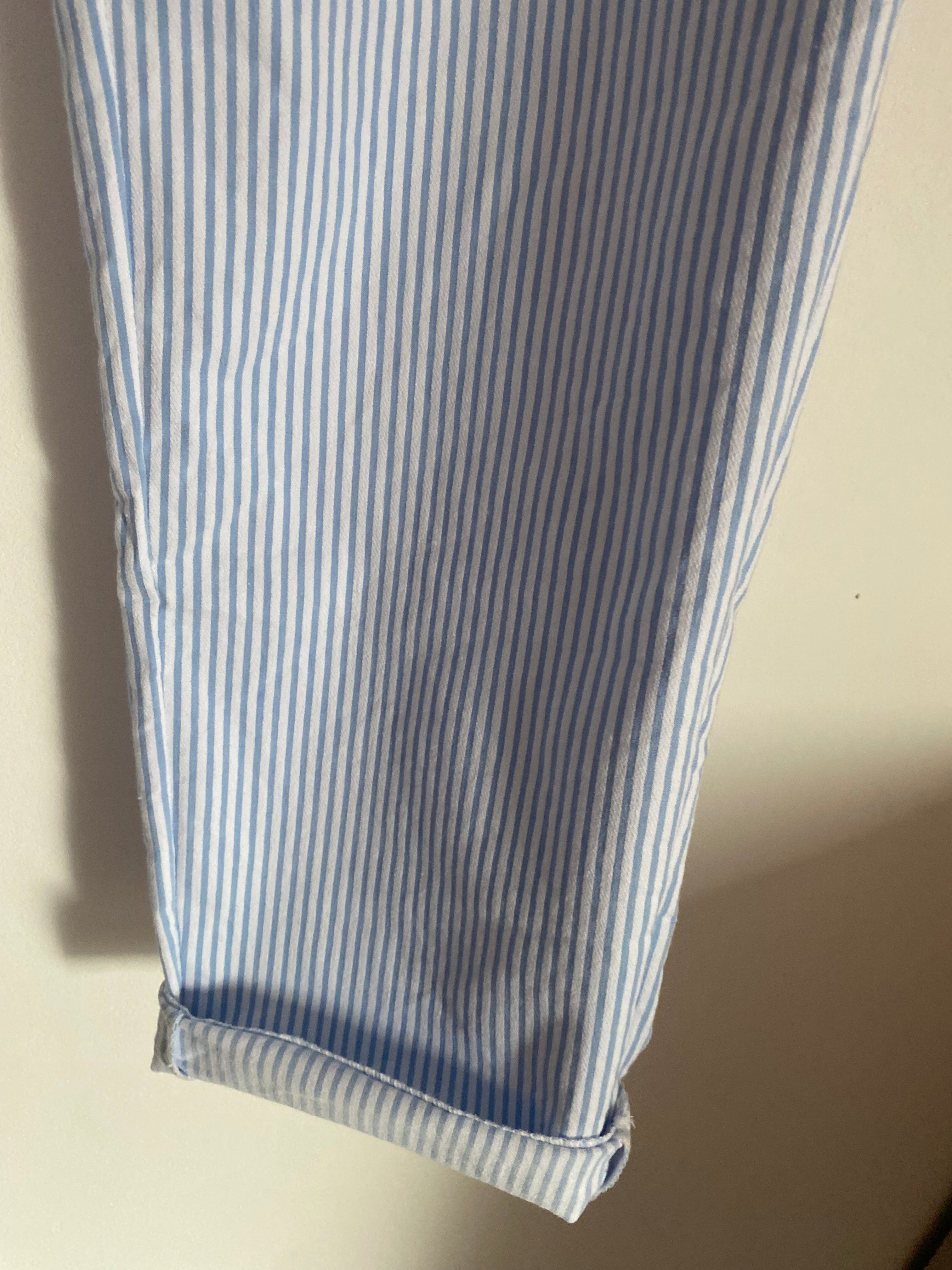PANTALON RAYE BLEU CIEL  TU 38/44