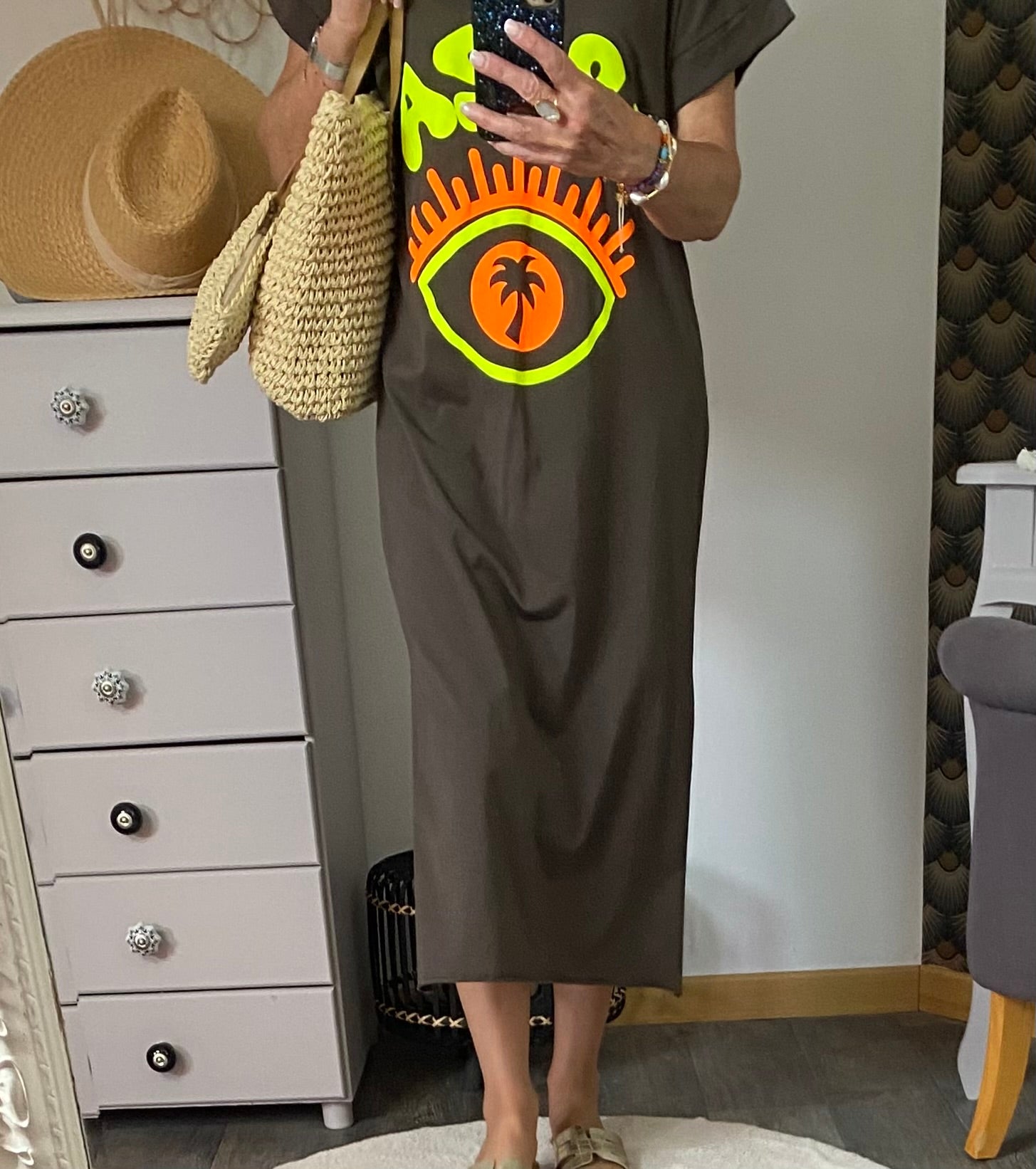 ROBE TEE SHIRT IBIZA CHOCOLAT 36/44