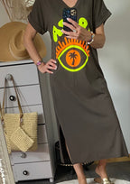 ROBE TEE SHIRT IBIZA CHOCOLAT 36/44