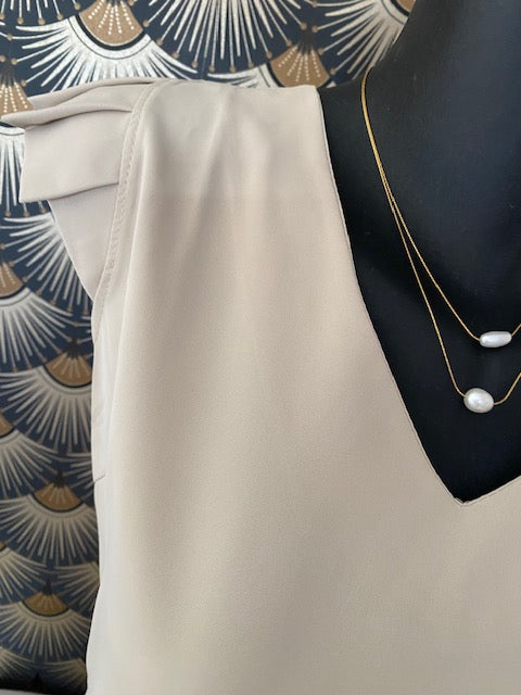 TOP  JULIA BEIGE taille S/M/L