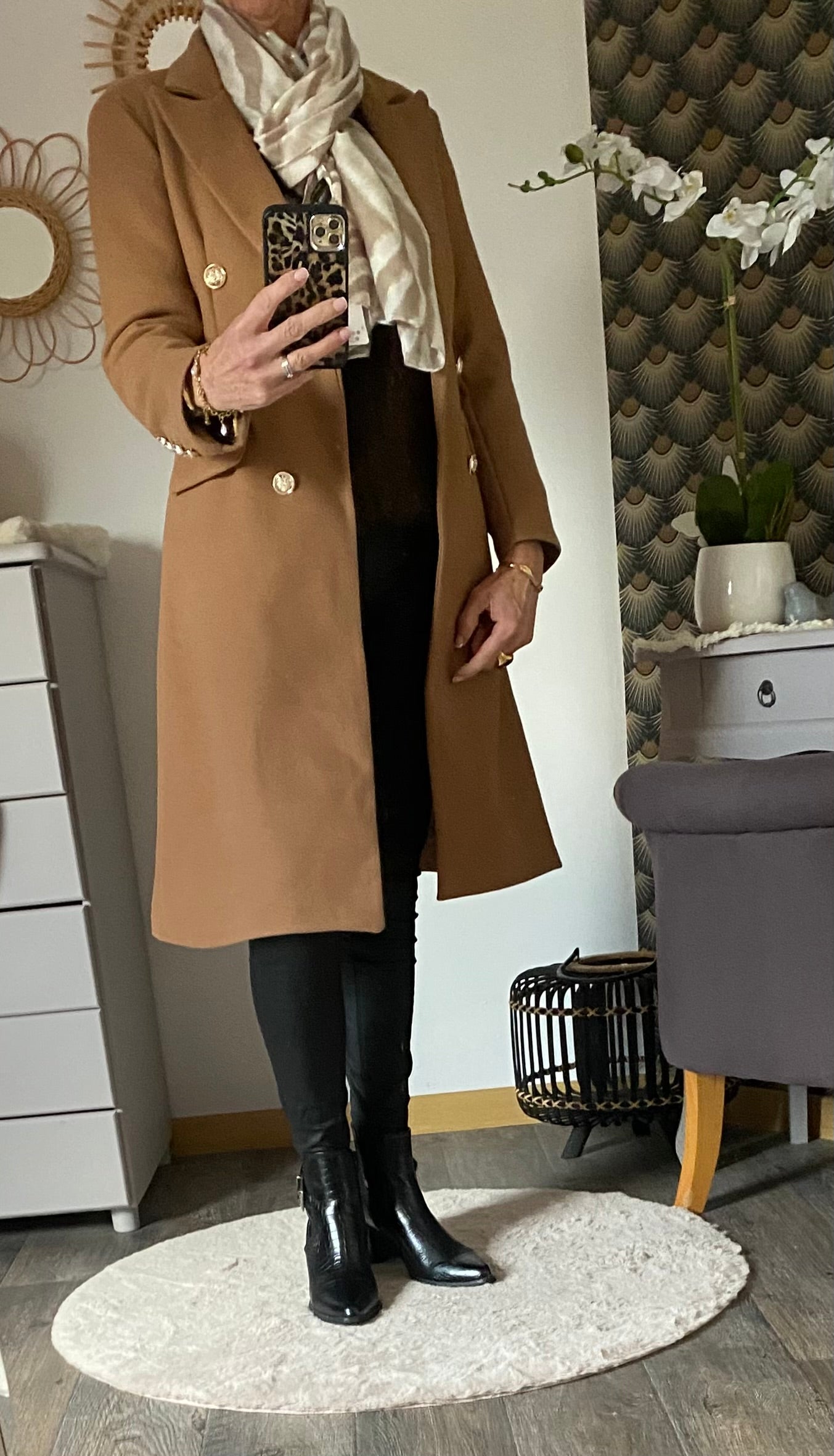 MANTEAU ROSY CAMEL  TAILLES : S/M /L /XL