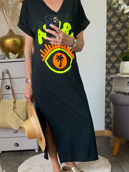 ROBE TEE SHIRT IBIZA NOIRE 36/44