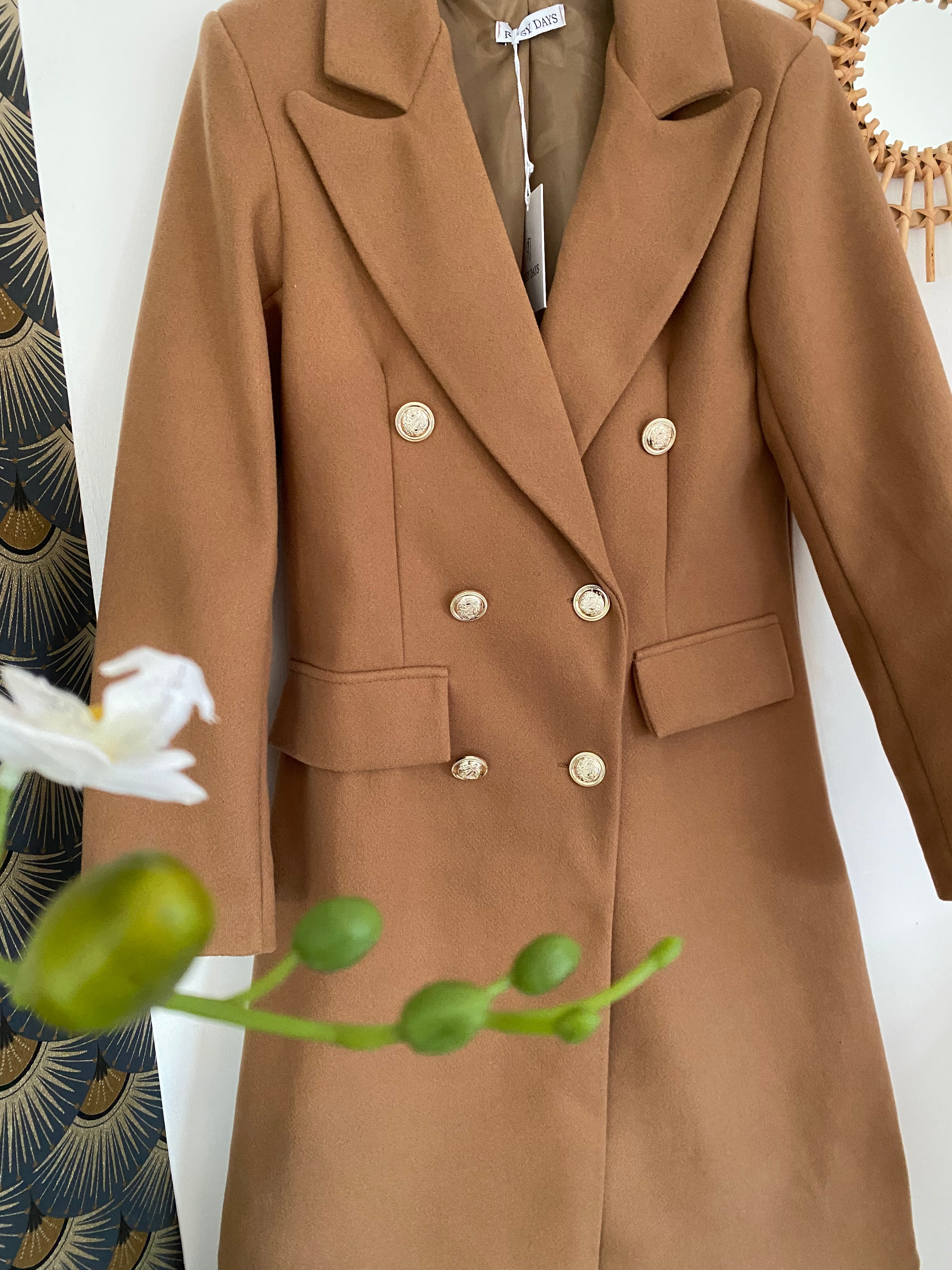 MANTEAU ROSY CAMEL  TAILLES : S/M /L /XL