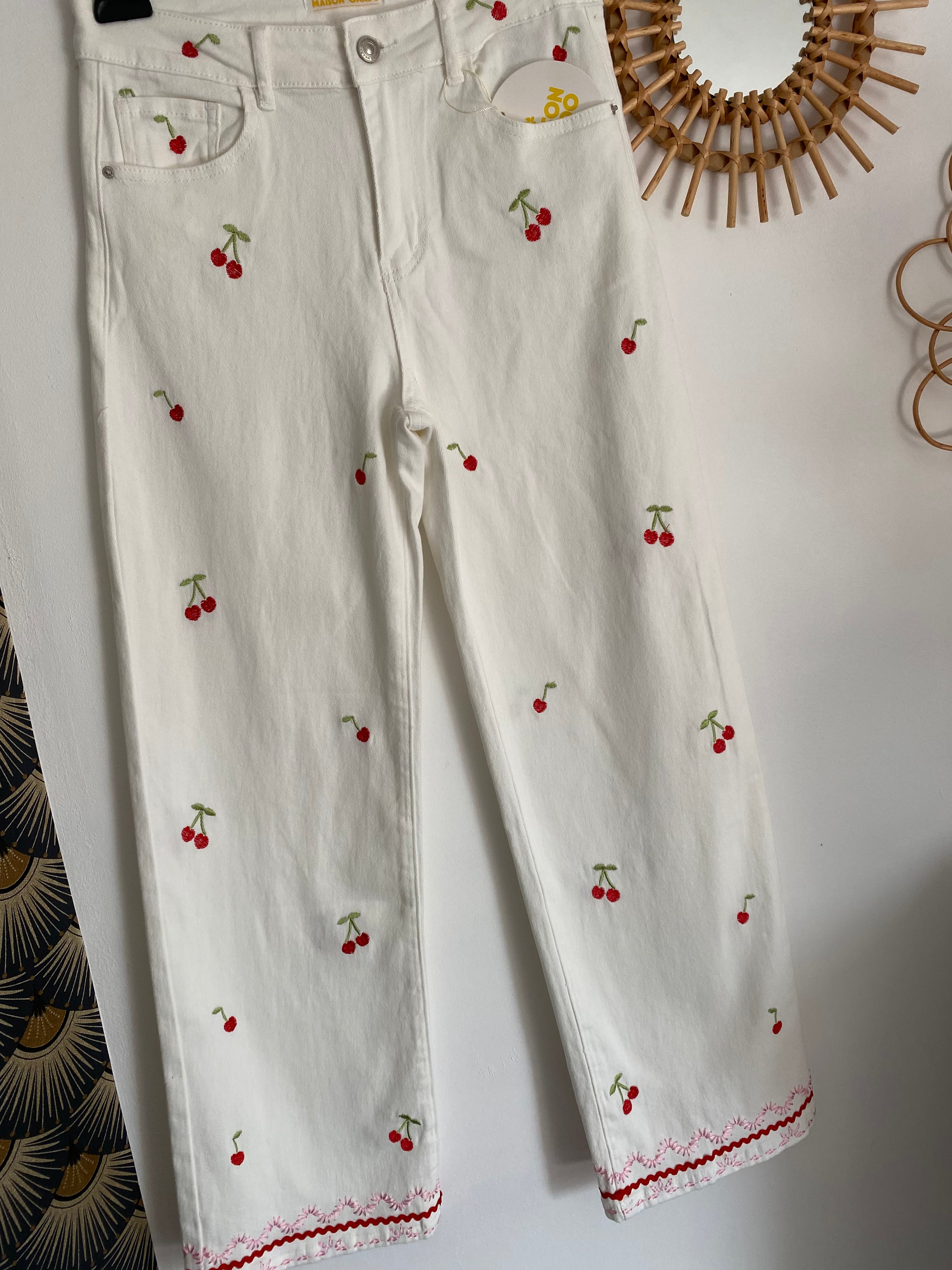 PANTALON JEAN ONADO CERISE TAILLE 36/38/44