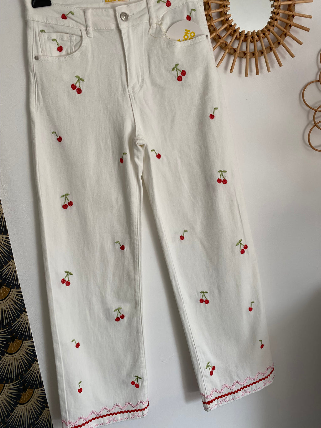 PANTALON JEAN ONADO CERISE TAILLE 36/38/44