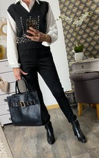 PULL CHEMISE STRASS  TU 34/40 PETIT 42