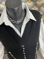 PULL CHEMISE STRASS  TU 34/40 PETIT 42