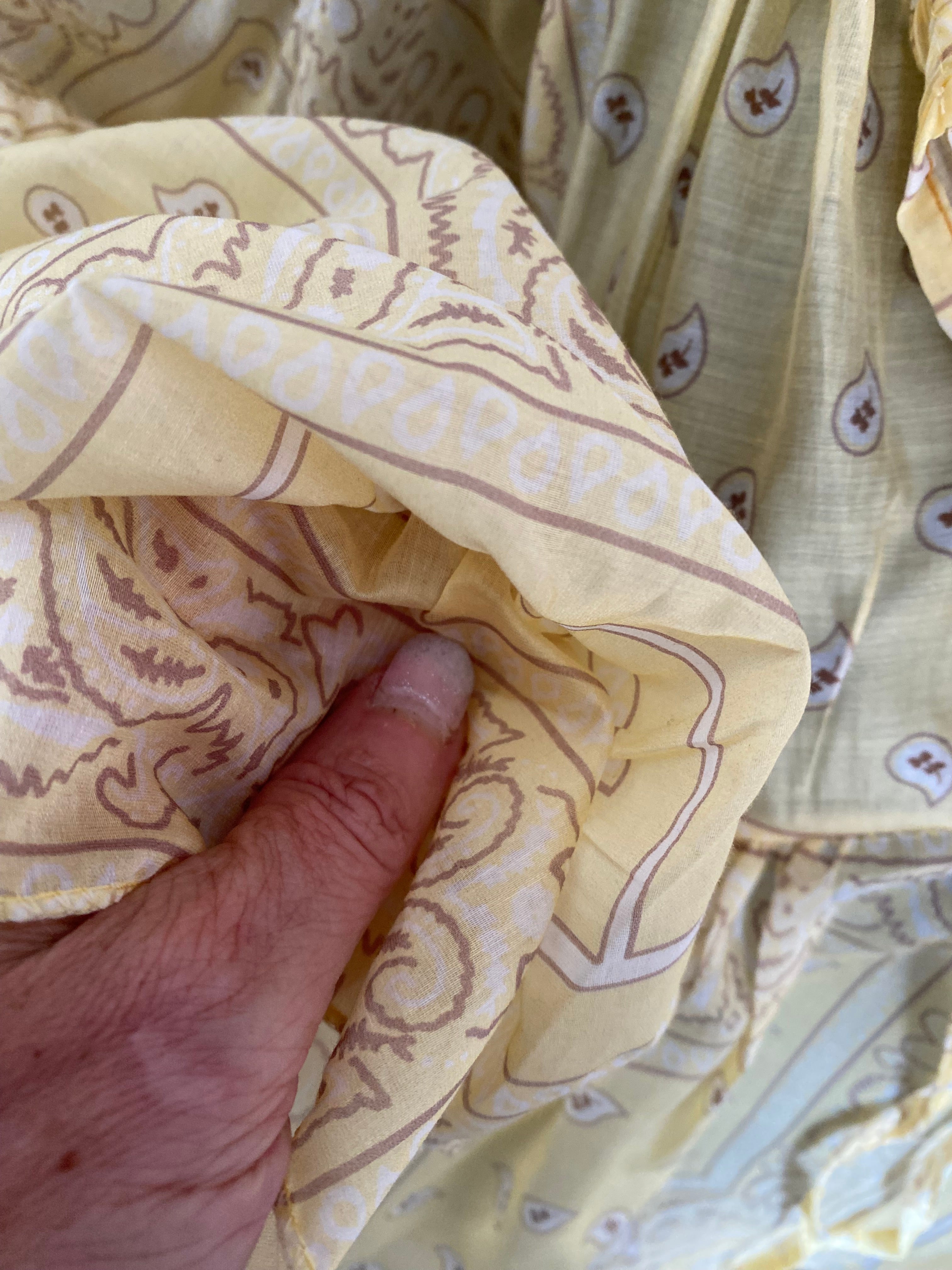 BLOUSE EN TENCEL  FLUIDE BANDANA JAUNE  TU36/46