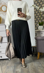 JUPE PLISSEE NOIRE  TU 36/44