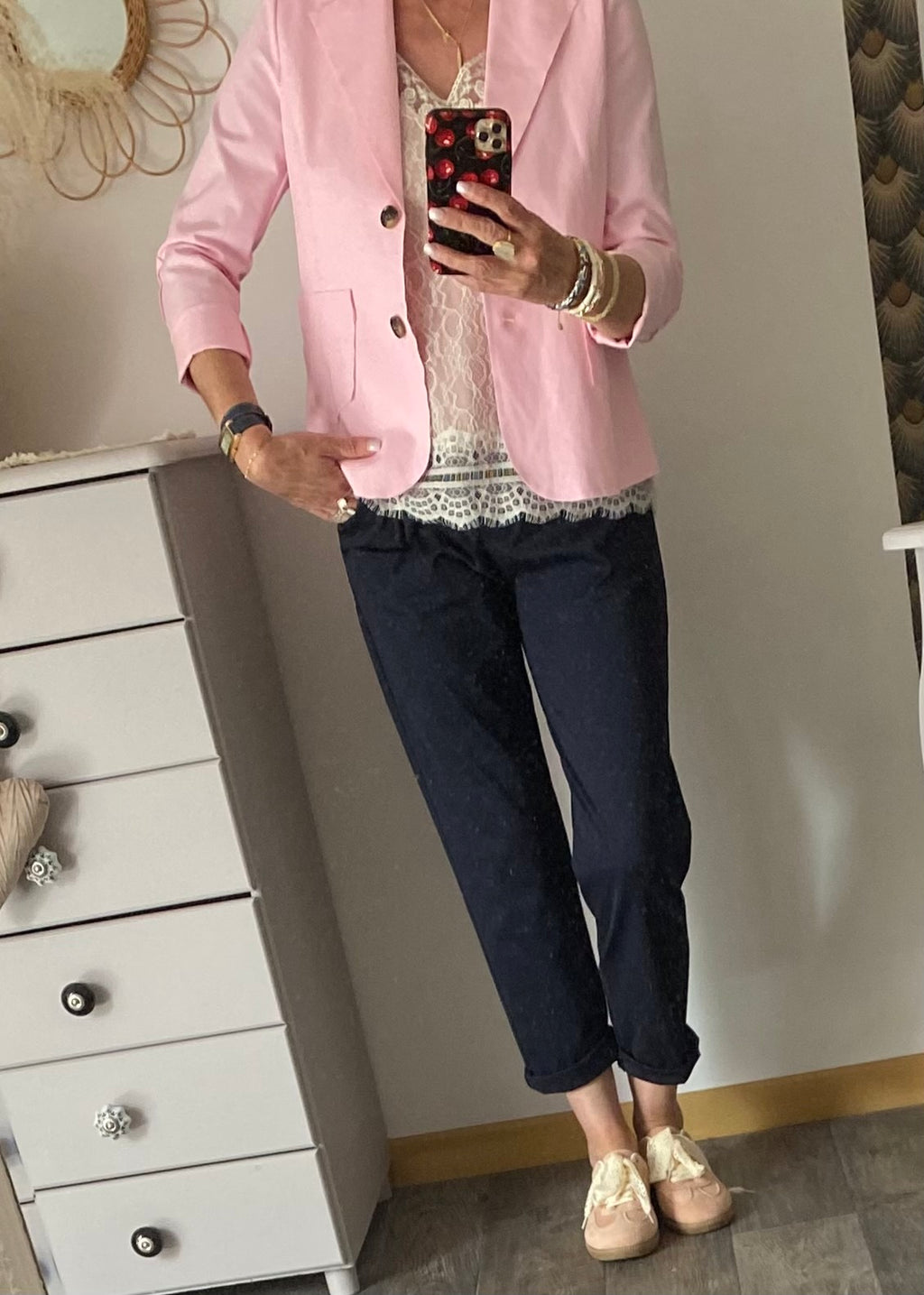 VESTE ROSE TAILLE M OU L