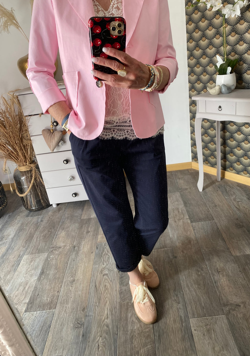 VESTE ROSE TAILLE M OU L